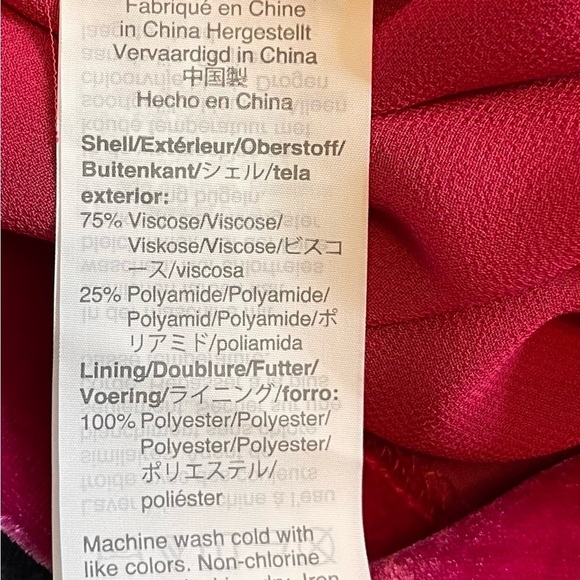 J. Crew fuchsia pink velvet double v-neck fabric ribbon straps tank top size S - Picture 6 of 11